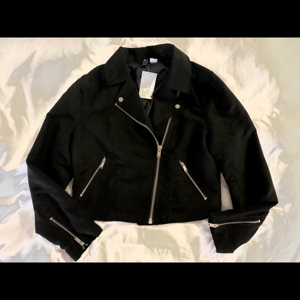 Black suede jacket